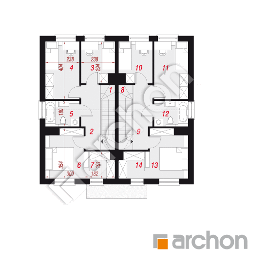 gotowy projekt Dom w riveach 15 (R2) rzut poddasza