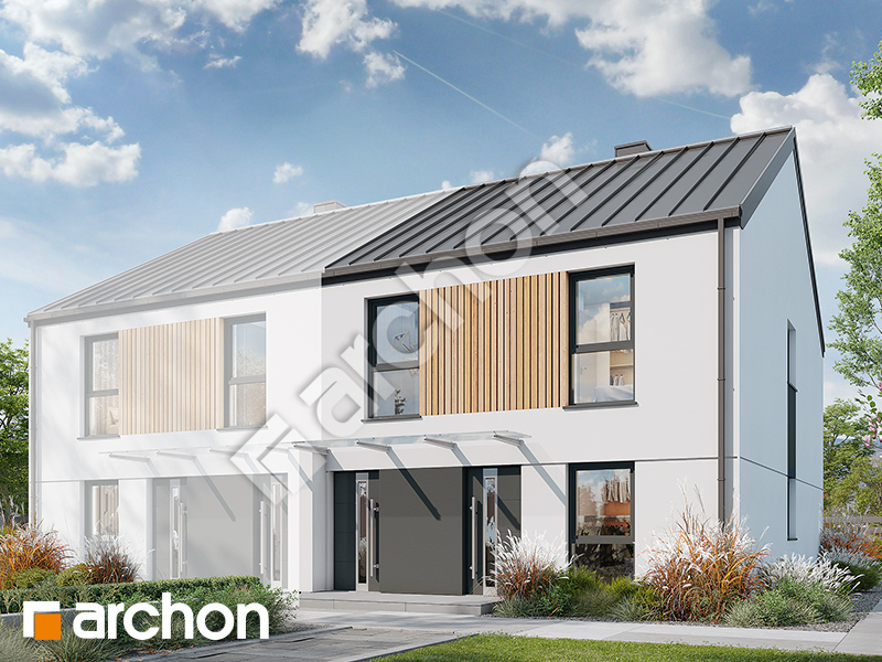 gotowy projekt Dom w bratkach 25 (R2BE) widok 1