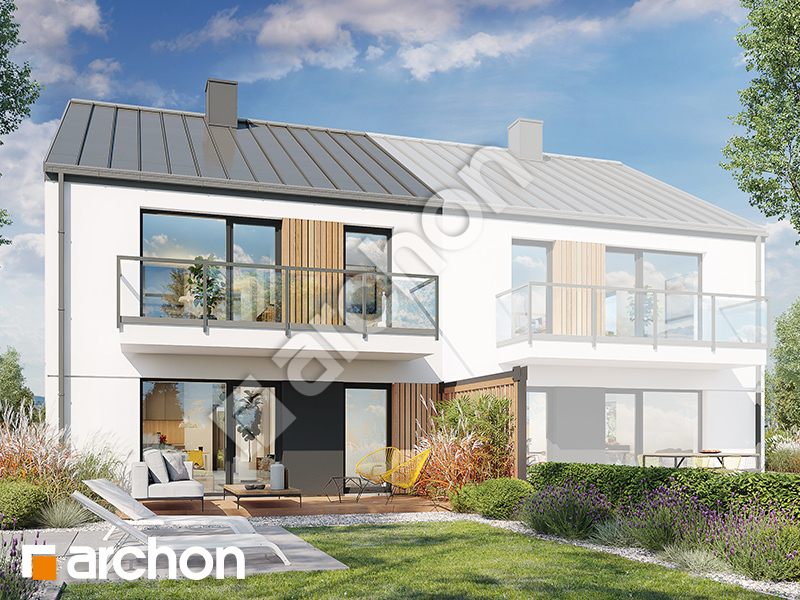 gotowy projekt Dom w bratkach 25 (R2BE) widok 2