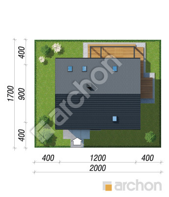 gotowy projekt Dom w malinówkach 46 (E) OZE sytuacja