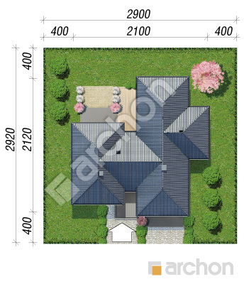gotowy projekt Dom w kliwiach 3 (G2) sytuacja