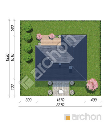 gotowy projekt Dom w kostrzewach 10 (A) sytuacja