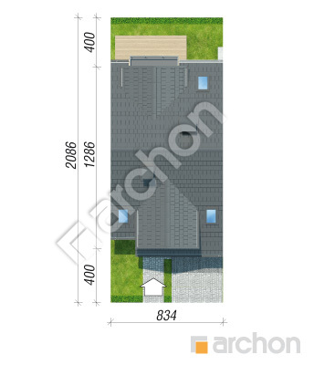 gotowy projekt Dom pod agawami 3 (S) sytuacja