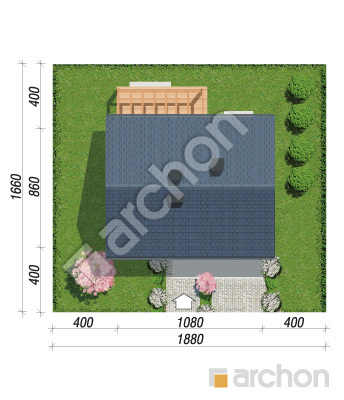 gotowy projekt Dom w lucernie 10 (T) sytuacja