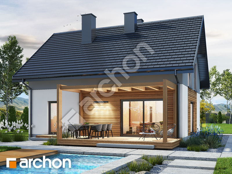 gotowy projekt Dom w lucernie 10 (T) widok 2