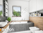 gotowy projekt Dom w renklodach 2 (E) OZE Wizualizacja łazienki (wizualizacja 3 widok 1)