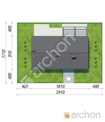 gotowy projekt Dom w goldstarach 2 sytuacja