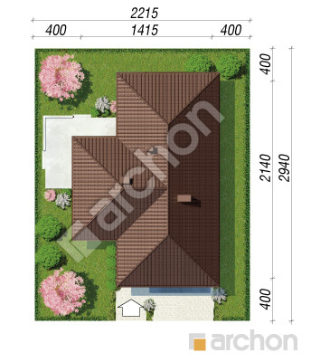 gotowy projekt Dom w bergeniach 4 sytuacja