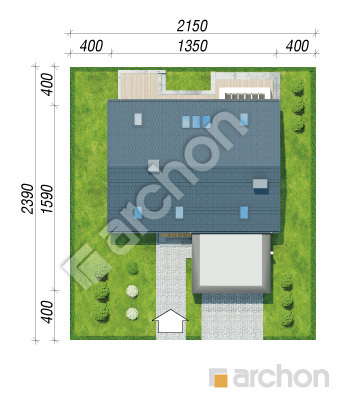 gotowy projekt Dom w santini (G2) sytuacja