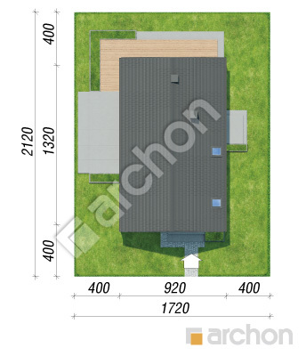 gotowy projekt Dom w jaskrzynach 2 (E) sytuacja