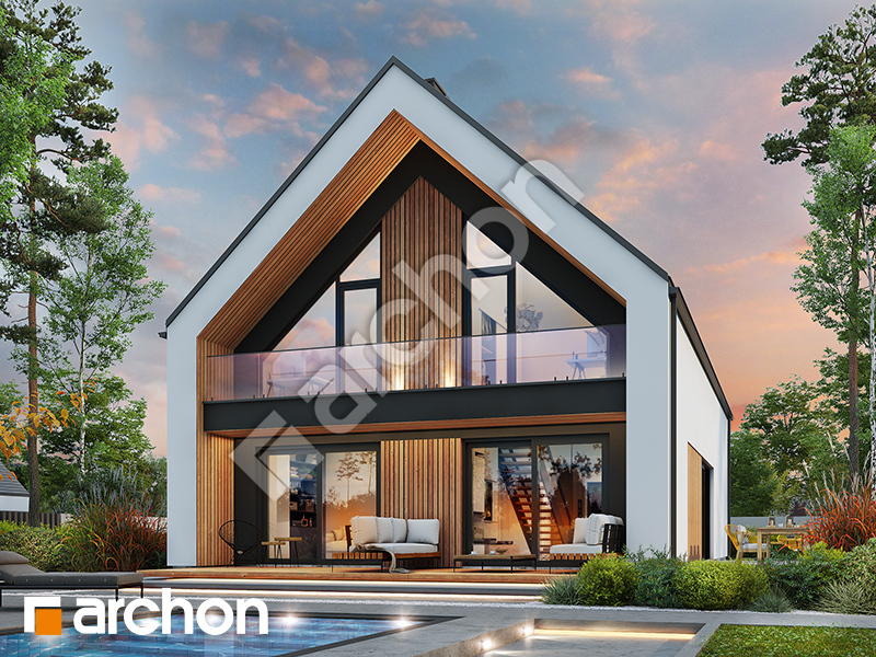 gotowy projekt Dom w jaskrzynach 2 (E) widok 2