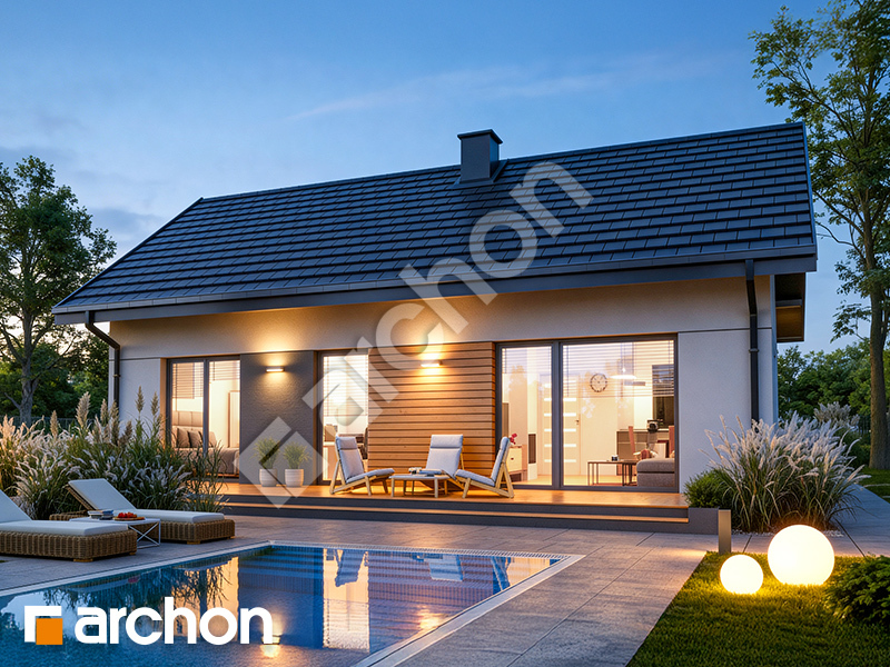 gotowy projekt Dom w kruszczykach 10 (A) widok 2