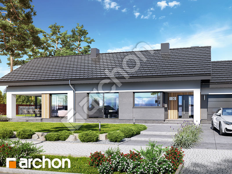 gotowy projekt Dom w modrzewnicy 5 (G) widok 1