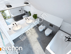 gotowy projekt Dom w porcelankach Wizualizacja łazienki (wizualizacja 3 widok 4)