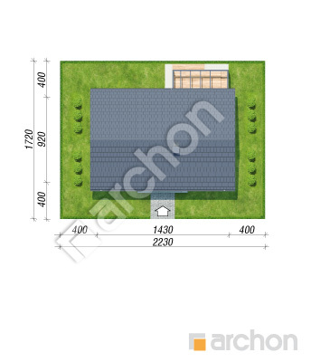 gotowy projekt Dom w kostrzewach 4 (E) OZE sytuacja