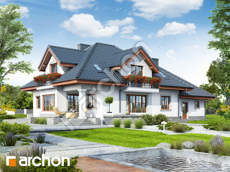 gotowy projekt Dom w kaliach 3 (G2P) widok 2
