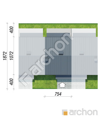 gotowy projekt Dom przy trakcie 2 (R2SA) sytuacja