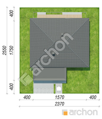 gotowy projekt Dom w macierzankach 7 (G2E) sytuacja