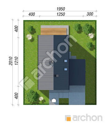 gotowy projekt Dom w gliksjach (GE) sytuacja