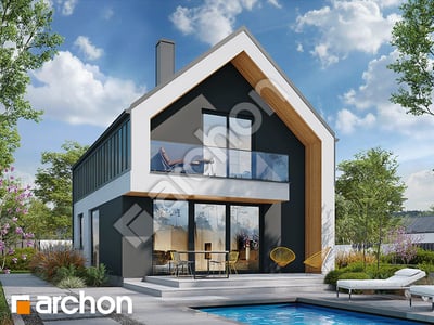 "Dom w ketmiach 3" | Reprezentacyjny projekt domu w stylu nowoczesnej stodoły