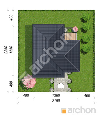 gotowy projekt Dom w paryżankach (E) sytuacja