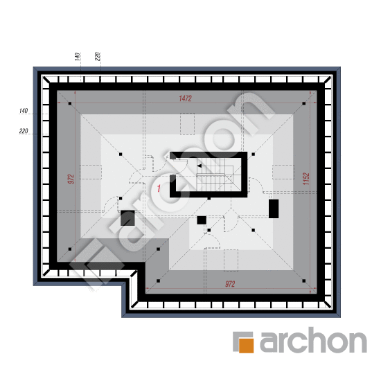 gotowy projekt Dom w przebiśniegach 30 rzut poddasza