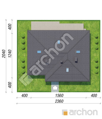 gotowy projekt Dom w przebiśniegach 30 sytuacja