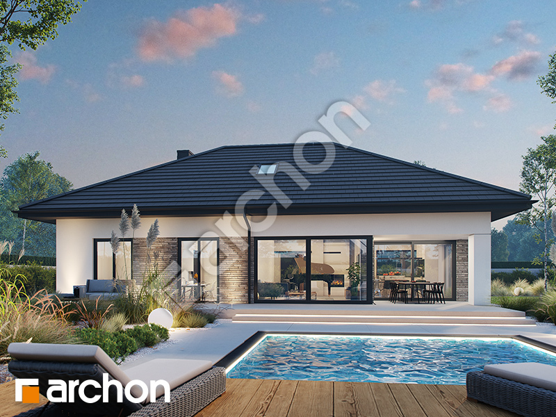 gotowy projekt Dom w przebiśniegach 30 widok 2