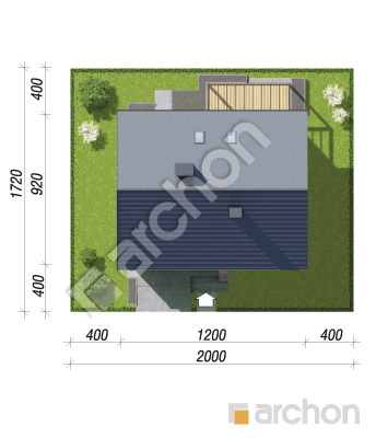 gotowy projekt Dom w aurorach 26 (G) sytuacja
