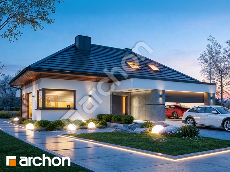 gotowy projekt Dom w przebiśniegach 11 (G2) widok 2