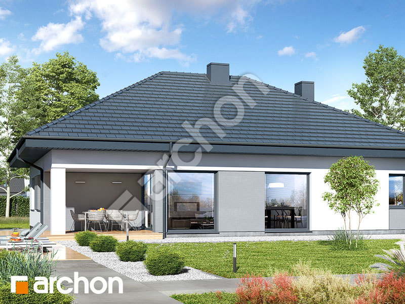 gotowy projekt Dom w renklodach 12 widok 2