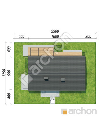 gotowy projekt Dom w skalnicach 2 sytuacja