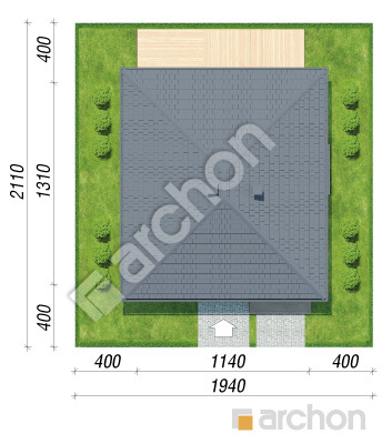 gotowy projekt Dom w cieszyniankach 10 (AE) OZE sytuacja