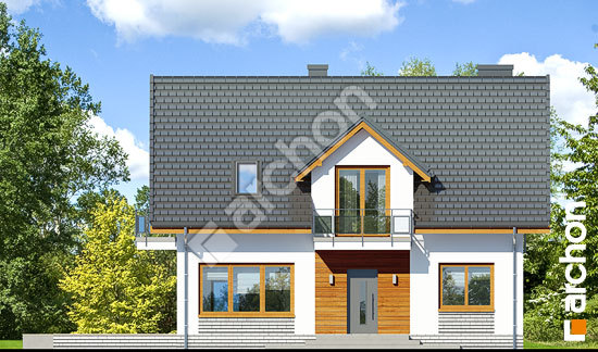 Elewacja frontowa projekt dom w rododendronach 16 w edc9933c2a504259e9f2f165e0e892a1  264