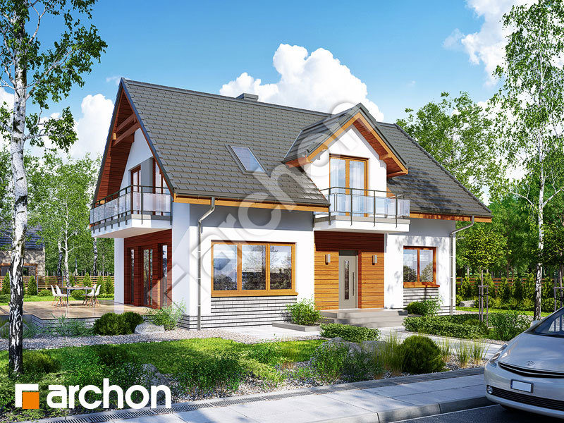 gotowy projekt Dom w rododendronach 16 (W) widok 1
