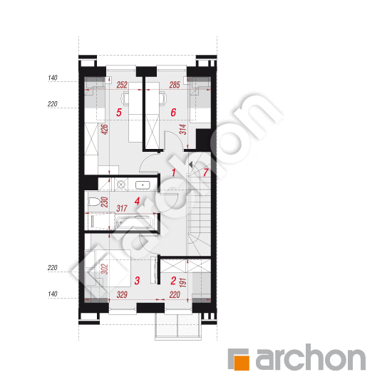 gotowy projekt Dom w riveach 16 (GS) rzut poddasza