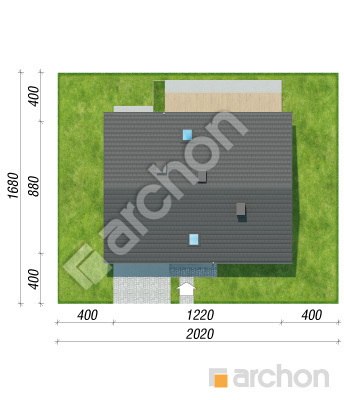 gotowy projekt Dom w malinówkach 61 (G) sytuacja