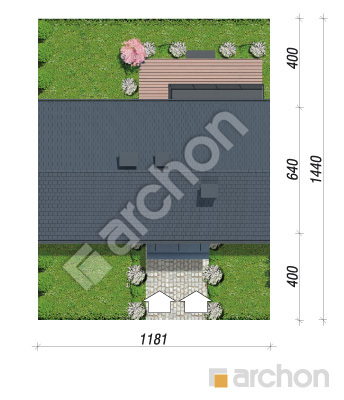 gotowy projekt Dom w iberisach (R2S) sytuacja