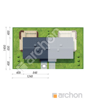 gotowy projekt Dom w everniach 4 (B) sytuacja