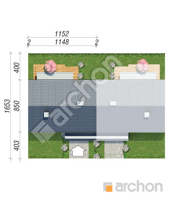 gotowy projekt Dom w halezjach 2 (R2S) sytuacja