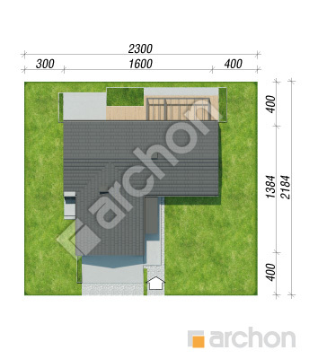 gotowy projekt Dom w rarytasach (G2E) sytuacja