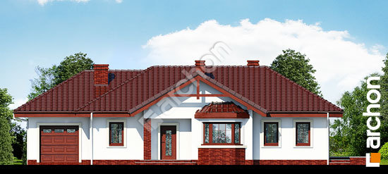 Elewacja frontowa projekt dom w storczykach 0d5b3ed2574245c25e82b2b7146d0d5c  264
