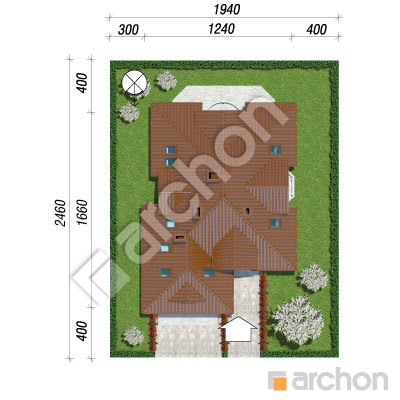 gotowy projekt Dom w orchideach sytuacja