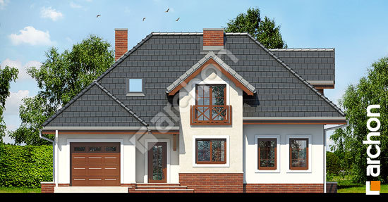 Elewacja frontowa projekt dom w chabrach ae9da436574c69d12178ef238bf51004  264