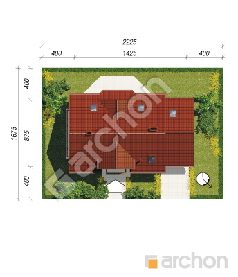 gotowy projekt Dom w daliach 2 sytuacja