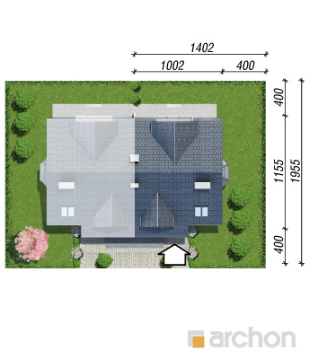 gotowy projekt Dom w klematisach 4 sytuacja
