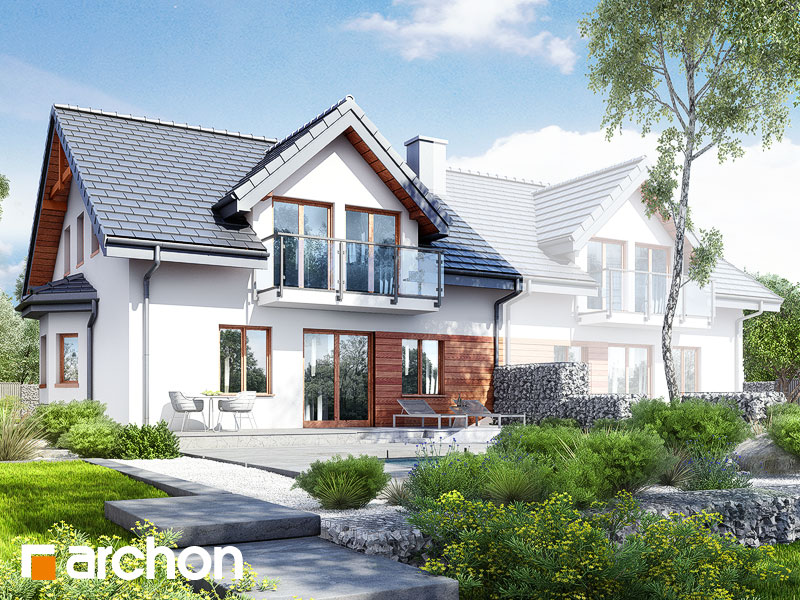 gotowy projekt Dom w klematisach 4 widok 2