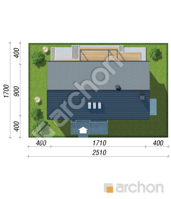 gotowy projekt Dom w kotewkach 6 (E) sytuacja