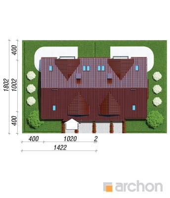 gotowy projekt Dom w cyklamenach sytuacja