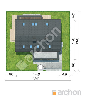 gotowy projekt Dom w dabecjach 4 (G) sytuacja
